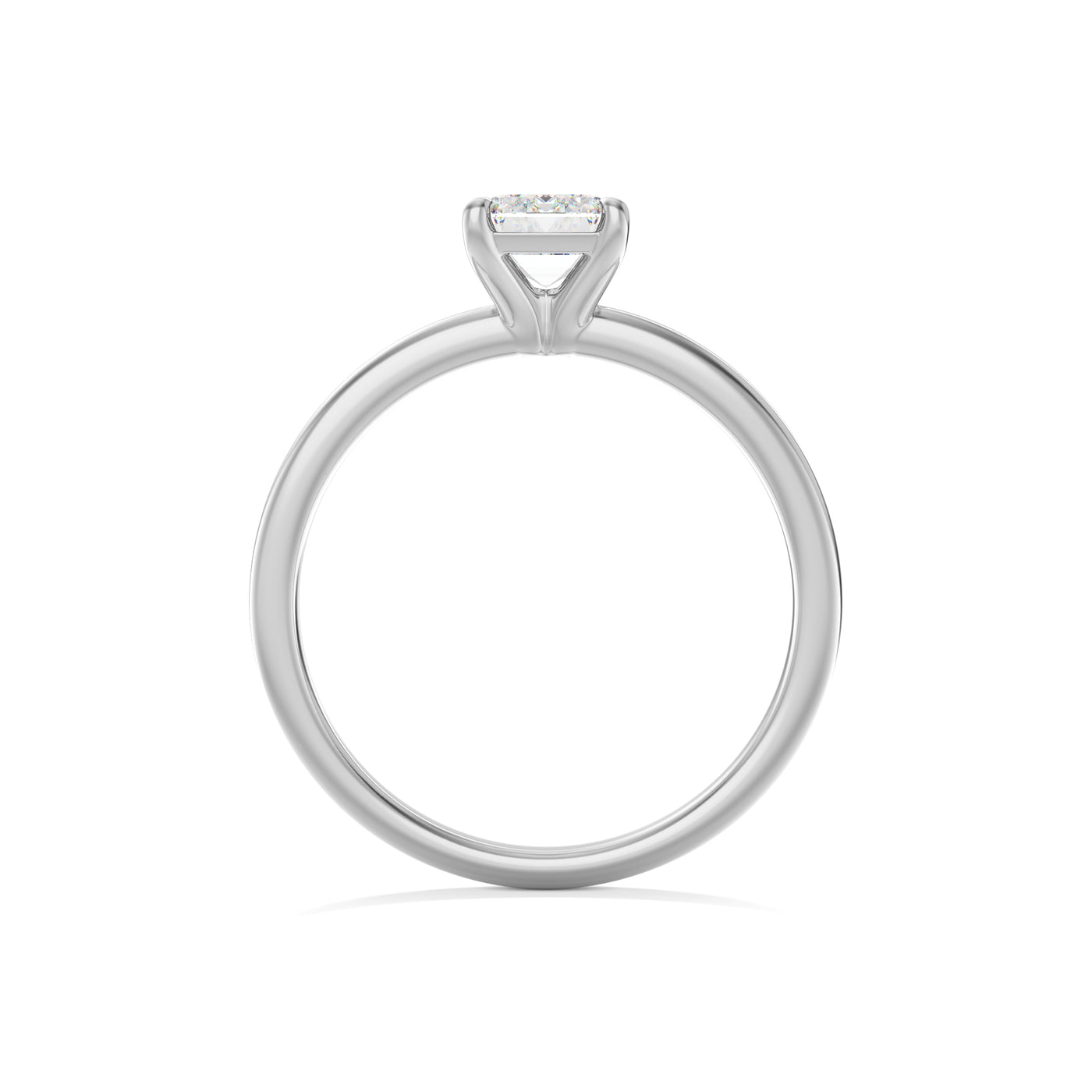 Emerald cut Lab Grown Diamond Solitaire Engagement Ring - Venice
