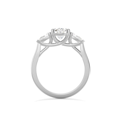 Oval Lab Grown Diamond Three Stone Ring - Alexandra