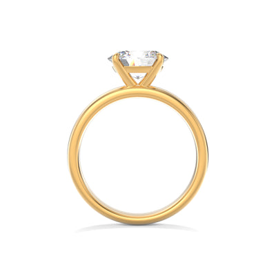 Horizontal Oval Lab Grown Diamond Engagement Ring - London