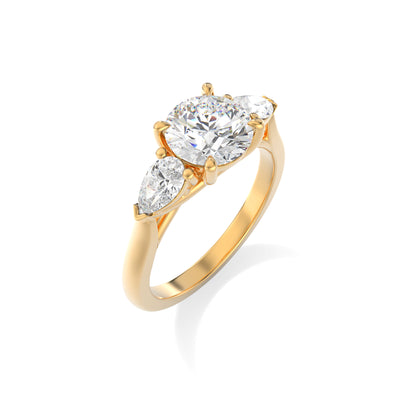 Lab Grown Diamond Three Stone Engagement Ring - Alexandra