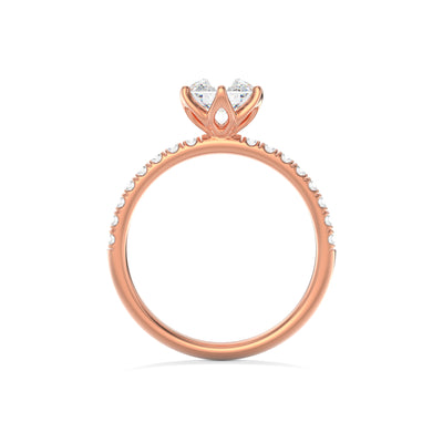 Round Lab Grown Diamond Engagement Ring - Chelsea