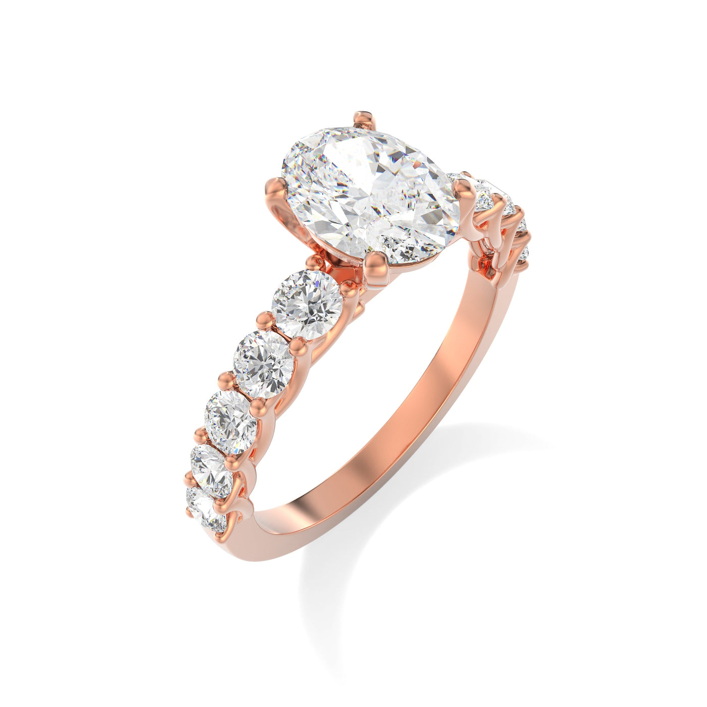 Oval Lab Grown Diamond Engagement Ring - Paris