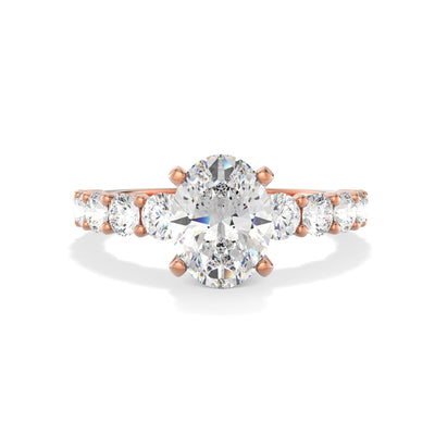 Oval Lab Grown Diamond Engagement Ring - Paris