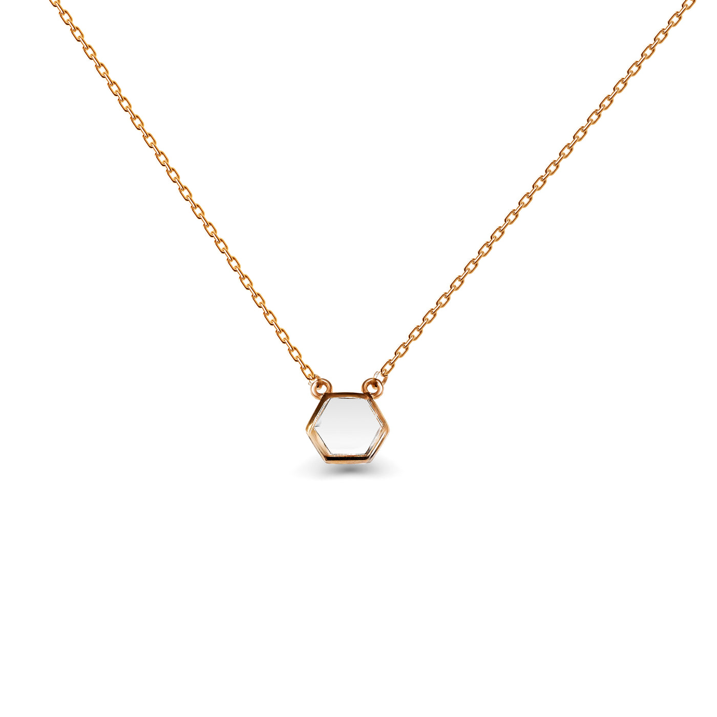 Hexagon Topaz Necklace