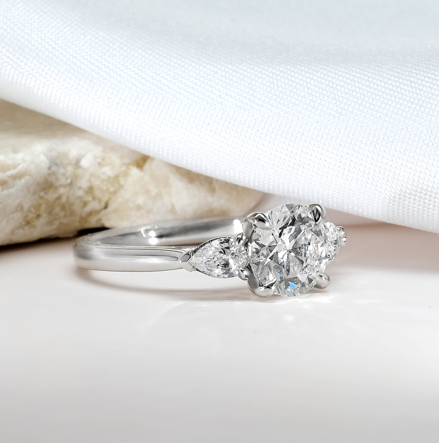 Lab Grown Diamond Three Stone Engagement Ring - Alexandra