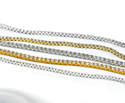 18K Yellow Gold Tennis Bracelet with Lab Grown Diamonds