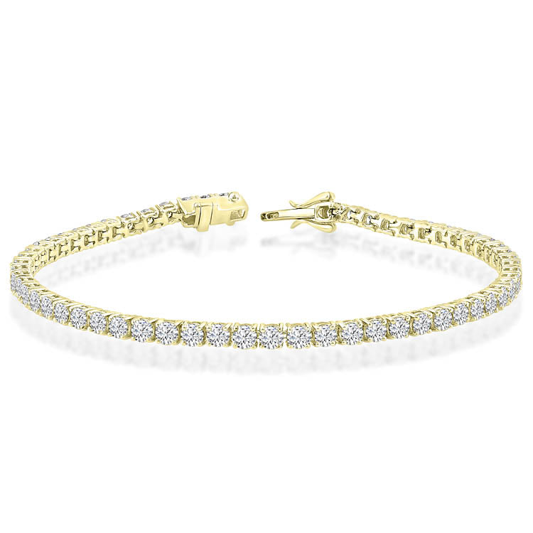 Brand New authentic With Tags 14K White Gold Plated & Gold Plated Diamond Tennis Bracelet