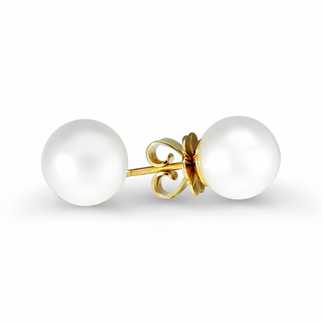Autore Pearls 18K Yellow Gold South Sea Pearl Stud Earrings 8mm