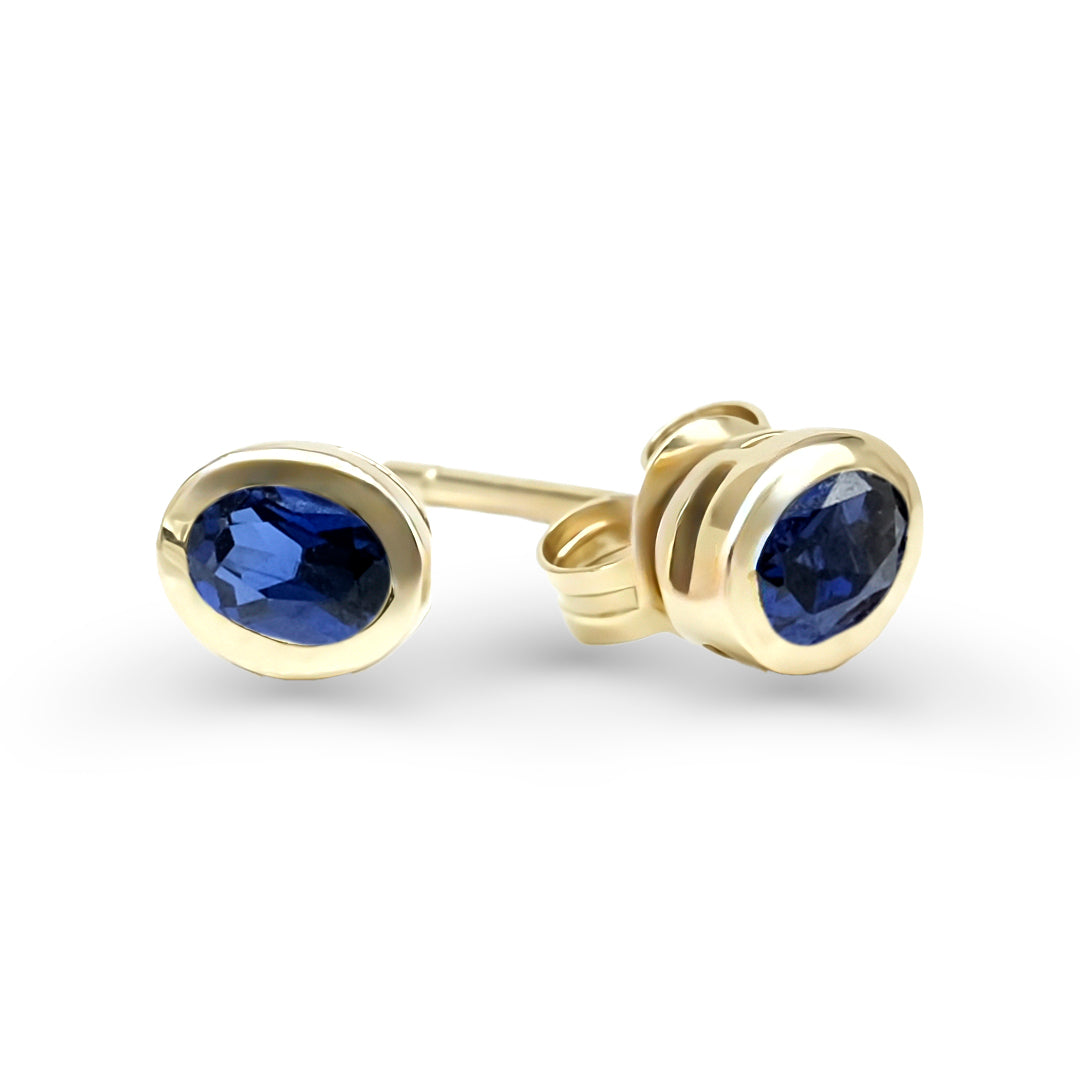 Gold Sapphire outlet Earrings