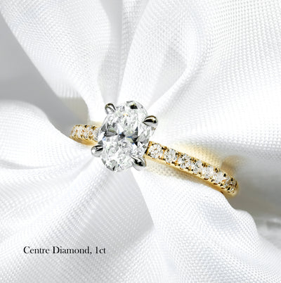 Oval Lab Grown Diamond Engagement Ring - Kimberley