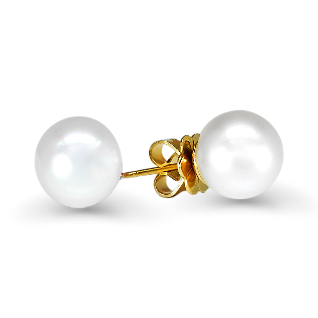Autore Pearls 18K Yellow Gold South Sea Pearl Stud Earrings - 9mm
