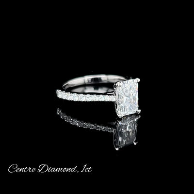 Emerald cut Lab Grown Diamond Engagement Ring - Florence