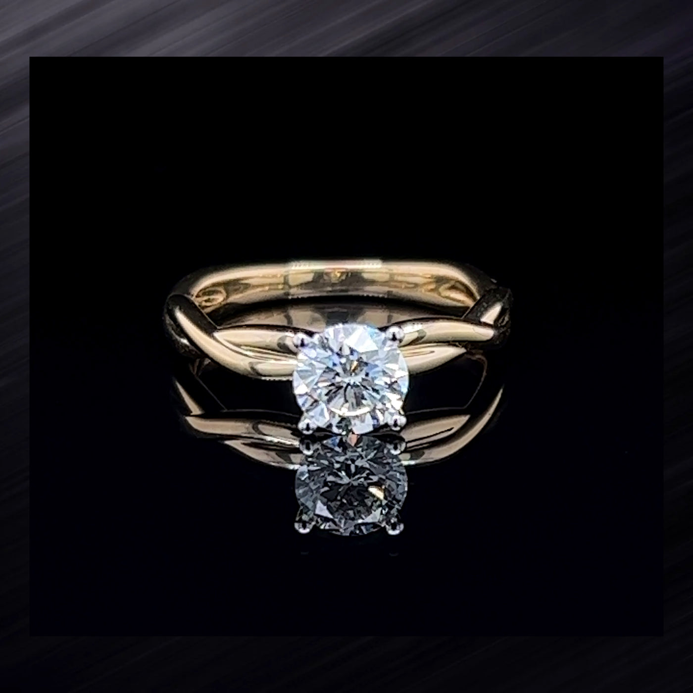Round Twist Lab Grown Diamond Engagement Ring