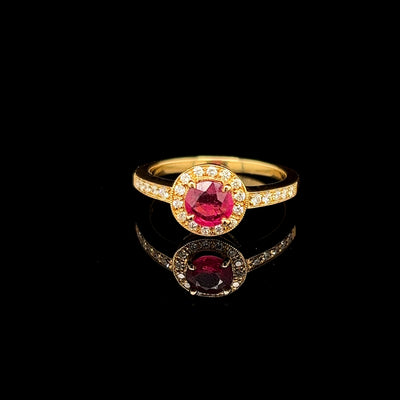 Yellow Gold Ruby & Diamond Ring