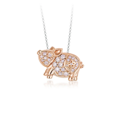 Blush Lucky Pig Necklace