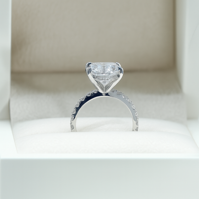 The Modera Ring - Oval with Hidden Halo - Lab Grown Diamond