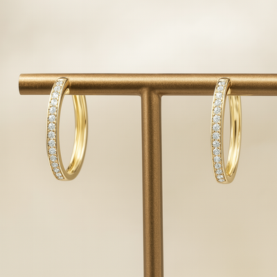 9K Yellow Gold 0.33ct Lab Grown Diamond Earrings