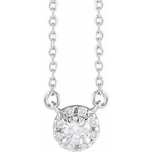 14K Yellow, White Gold 0.20 CTW Lab-Grown Diamond French-Set 40-45cm Necklace