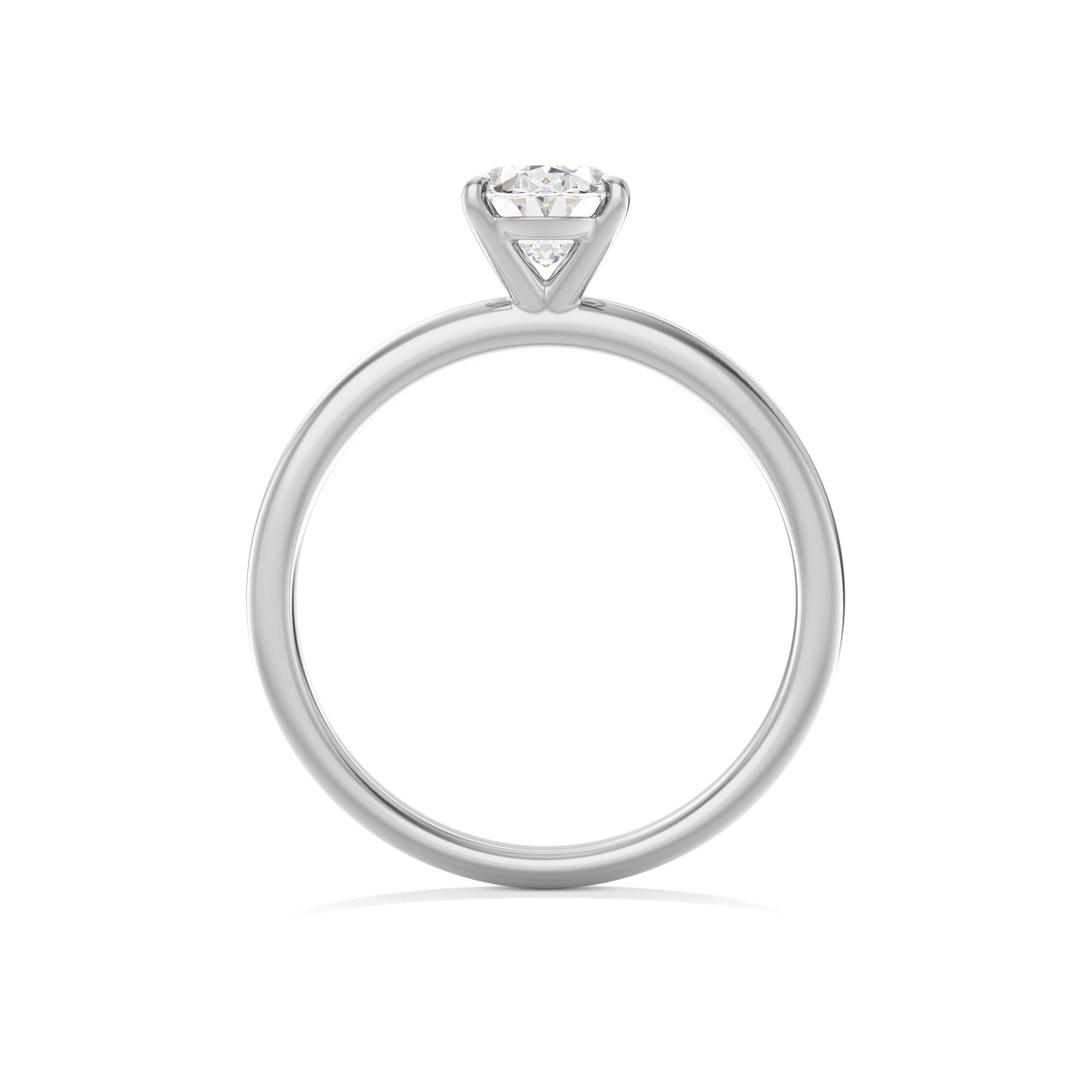 Oval Lab Grown Diamond Solitaire Engagement Ring - Stanton