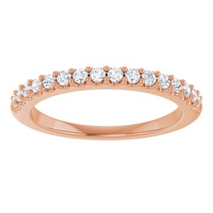 14K Rose 1/4 CTW Natural Diamond Anniversary Band