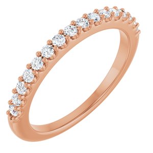 14K Rose 1/4 CTW Natural Diamond Anniversary Band