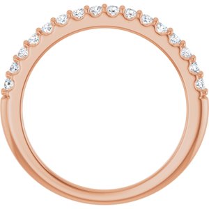 14K Rose 1/4 CTW Natural Diamond Anniversary Band