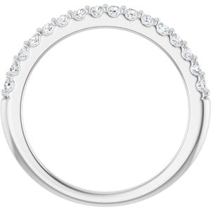 Platinum 1/4 CTW Natural Diamond Anniversary Band