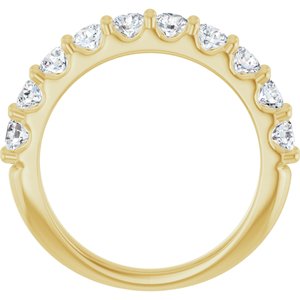 14K Yellow 1 1/5 CTW Natural Diamond Anniversary Band