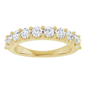 14K Yellow 1 1/5 CTW Natural Diamond Anniversary Band