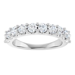 Platinum 1 1/5 CTW Natural Diamond Anniversary Band