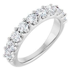 Platinum 1 1/5 CTW Natural Diamond Anniversary Band