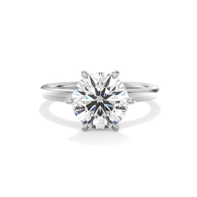 Cathedral Solitaire  Lab Grown Diamond Engagement Ring 6 Claw