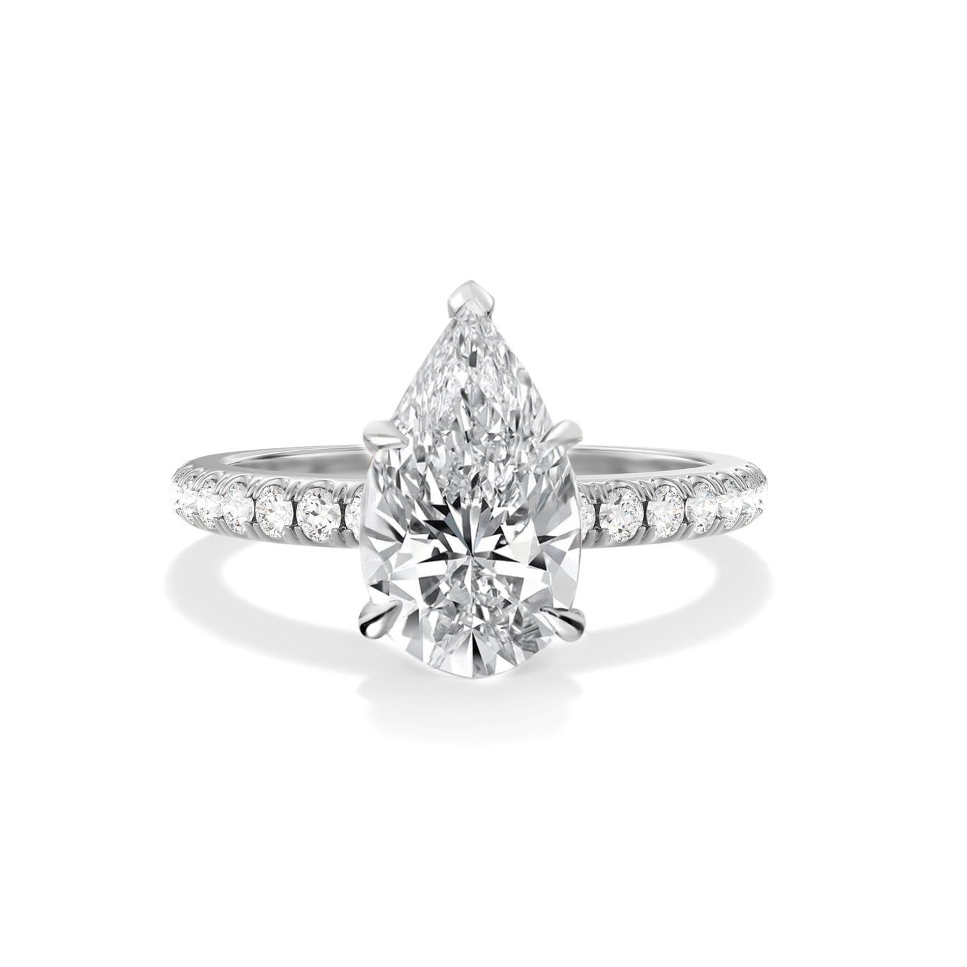 The Eliana Ring - Pear Lab Grown Diamond Pave Band