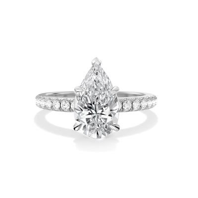 The Eliana Ring - Pear Lab Grown Diamond Pave Band