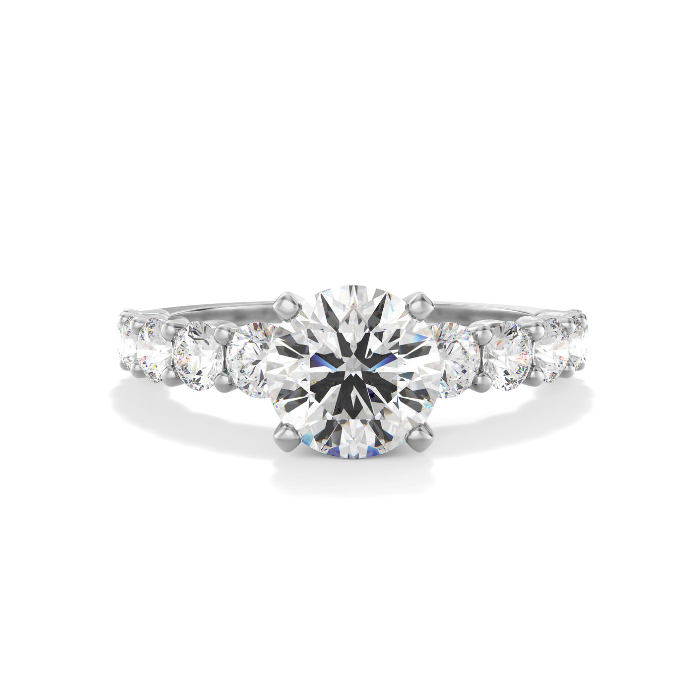 The Paris Ring - Lab Grown Diamond with Large Diamond Pave Band