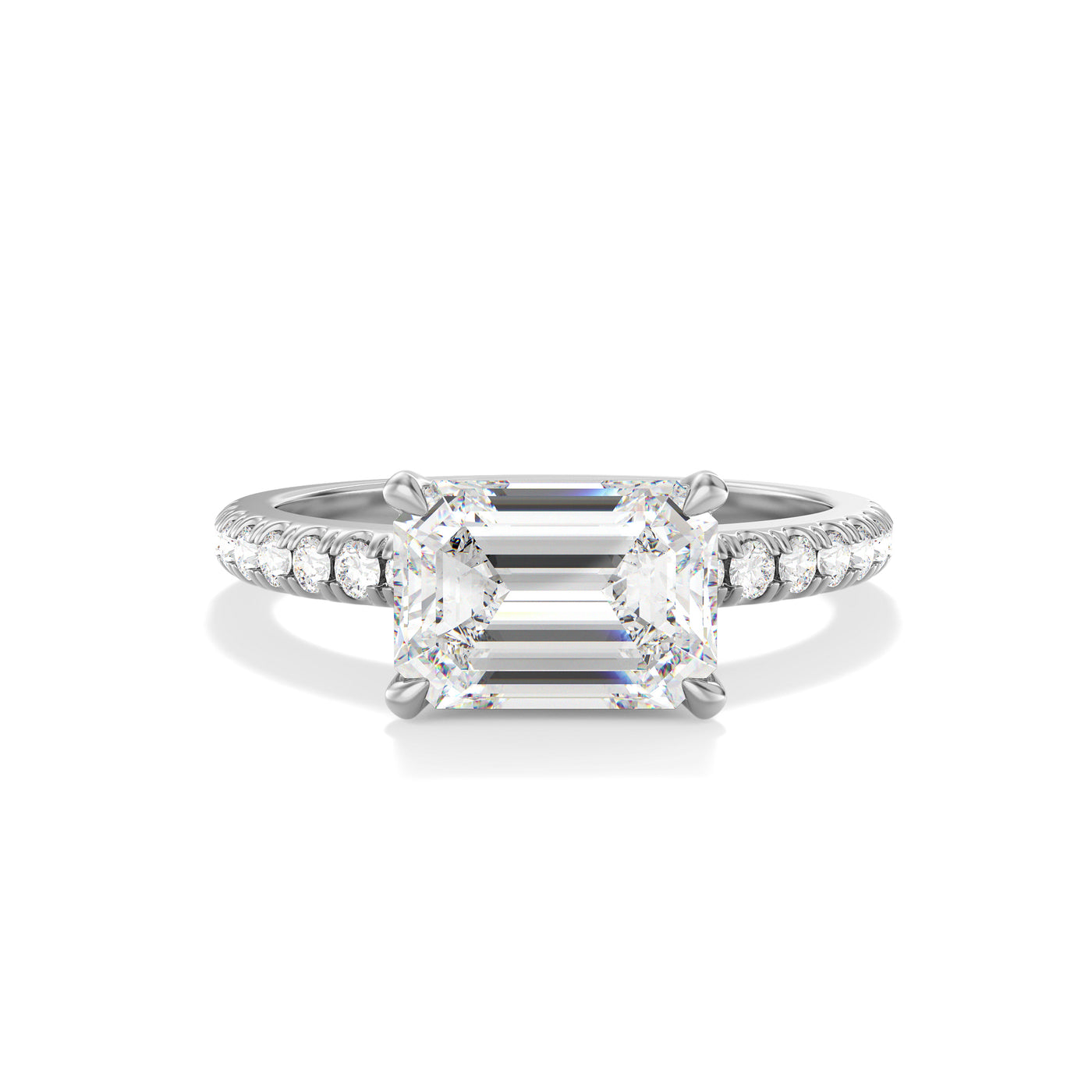 Emerald cut Lab Grown Diamond Engagement Ring- Jessica