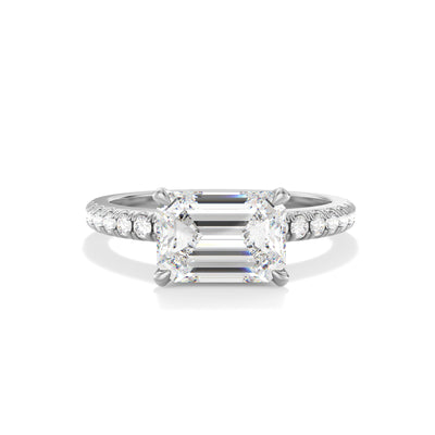 Emerald cut Lab Grown Diamond Engagement Ring- Jessica