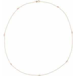 0.33CTW Lab-Grown Diamond 7-Station 60cm Necklace