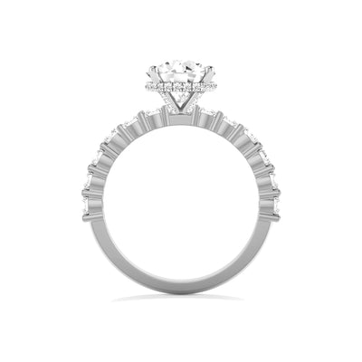 The Josephine Ring - Hidden Halo Round Lab Grown Diamond