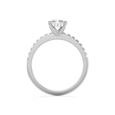 The Ava Ring – Radiant Lab Grown Diamond Engagement Ring With Hidden Halo