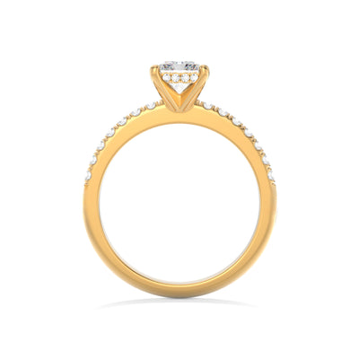 The Ava Ring – Radiant Lab Grown Diamond Engagement Ring With Hidden Halo