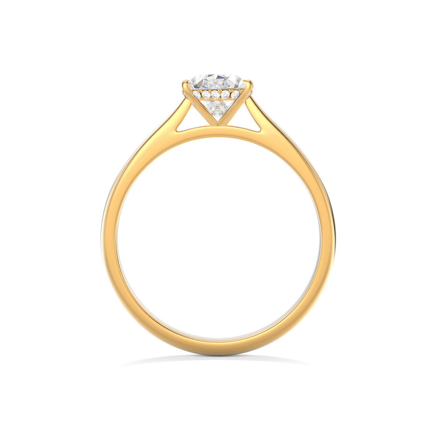 Lab Grown Diamond Engagement Ring With Hidden Halo  - Ophelia