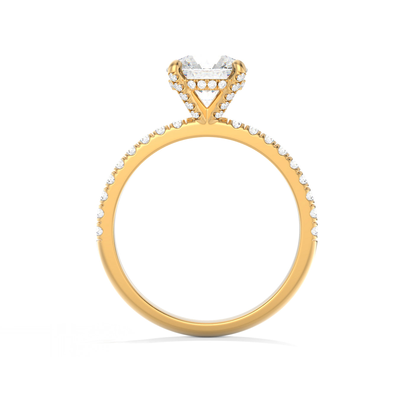 The Aurora Ring - Lab Grown Diamond with Hidden Halo and Diamond Band