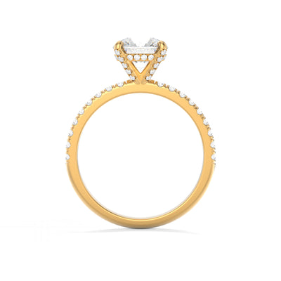 The Aurora Ring - Lab Grown Diamond with Hidden Halo and Diamond Band