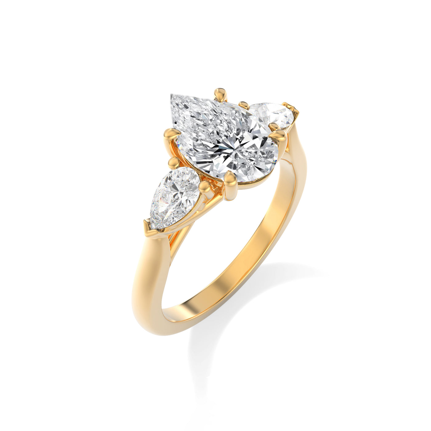 The Alexandra Ring - Pear Lab Grown Diamond Trilogy