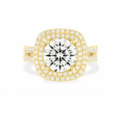 Lab Grown Diamond Double Halo Engagement Ring - Olivia