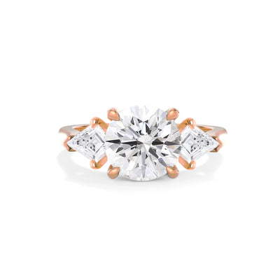 The Alice Ring - Trilogy with Kite Side Stones - Lab Grown Diamond