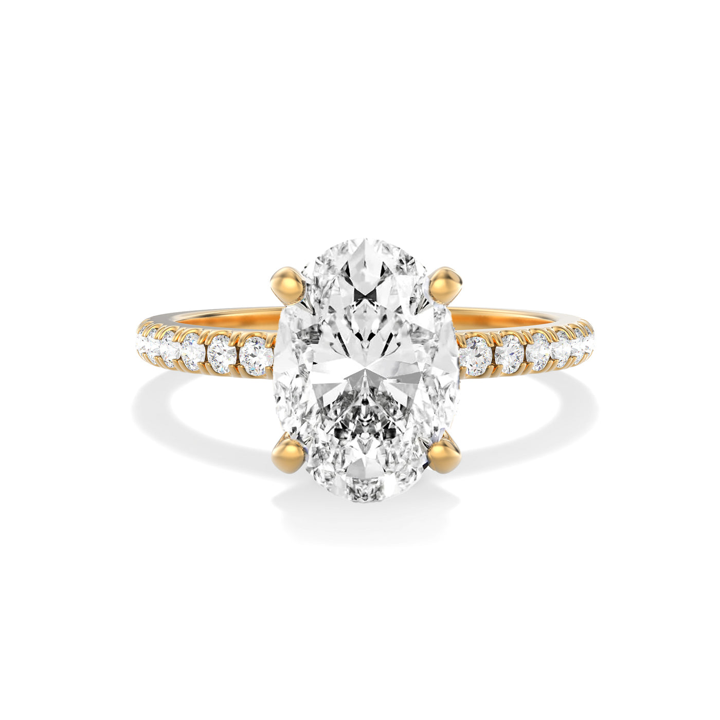 The Modera Ring - Oval with Hidden Halo - Lab Grown Diamond