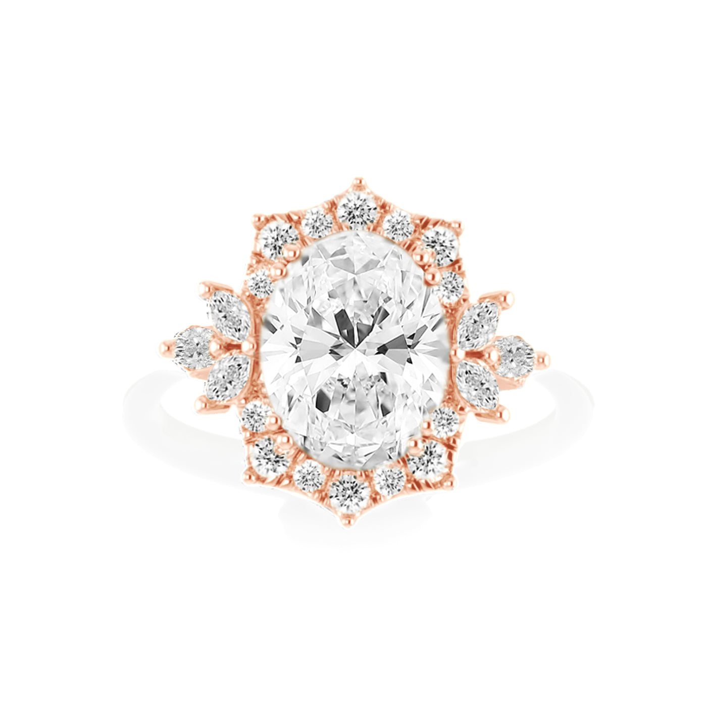 Oval Lab Grown Diamond Engagement Ring - Valentina