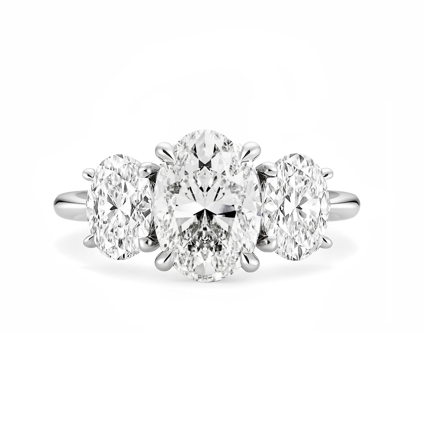 The Grace Ring - Oval Lab-Grown Diamond Trilogy with Hidden Halos
